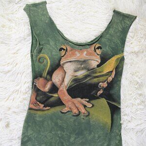 Upcycled frog tee